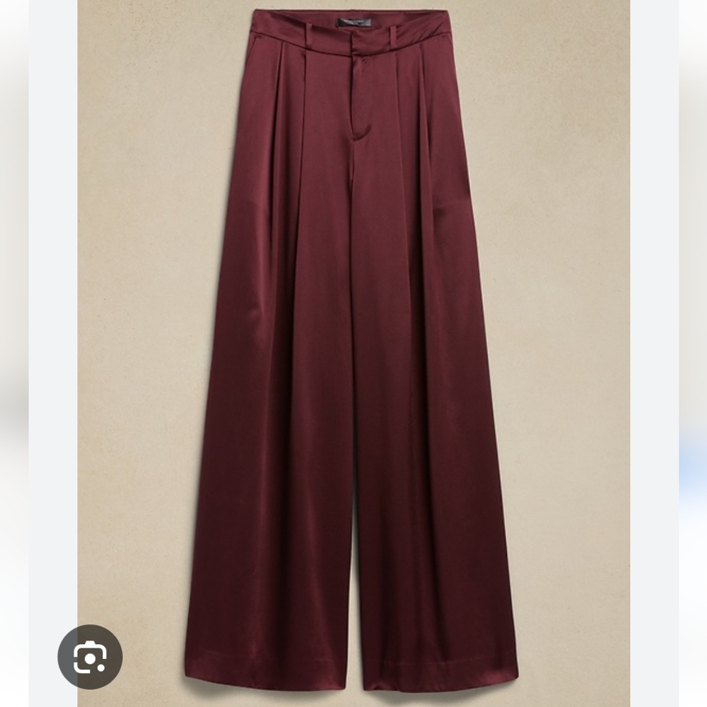 Banana Republic Belay silk wide leg pant